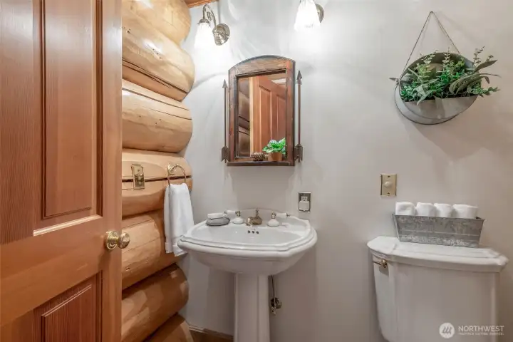 Powder room on the main level.