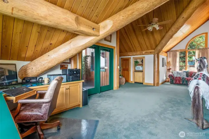Upper level loft, den, office.