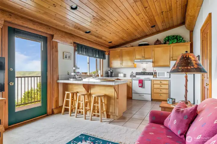 Apartment above the garage.