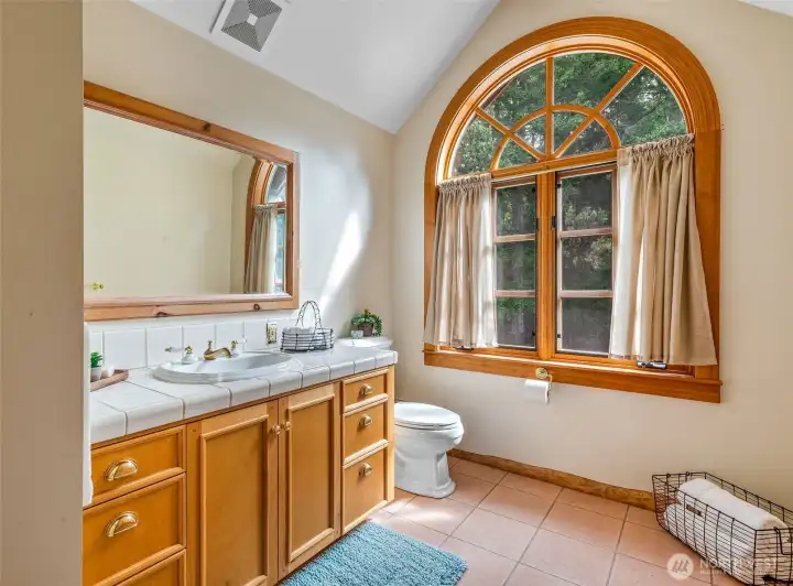 Apartment bathroom.