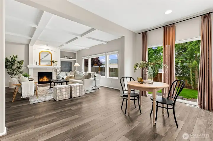 Living Room to Kitchen with Eating Area