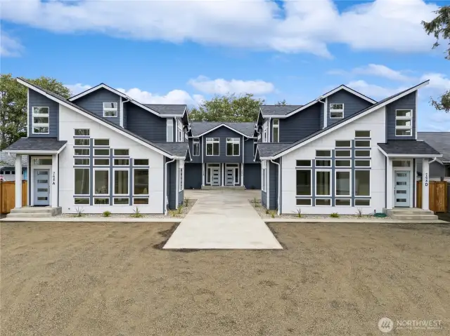 This waterfront unit is straight back and to the left.