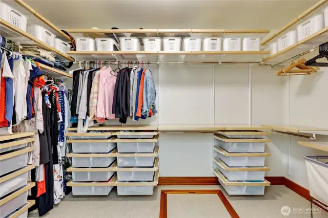 Primary large walk-in closet