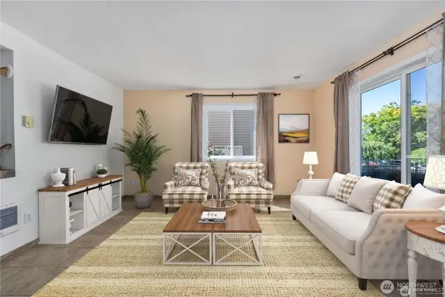 Virtually staged living!