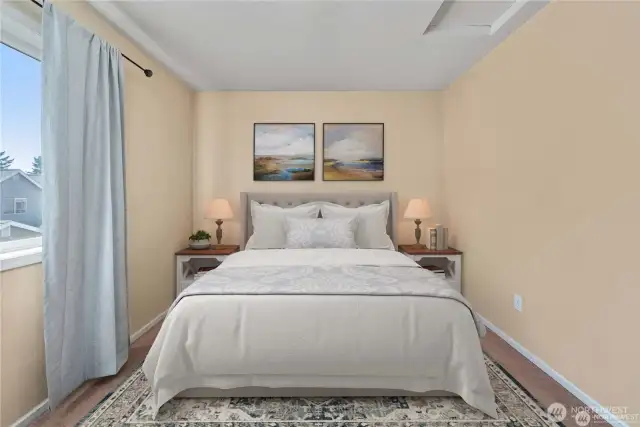 Bedroom no. 2, virtually staged.