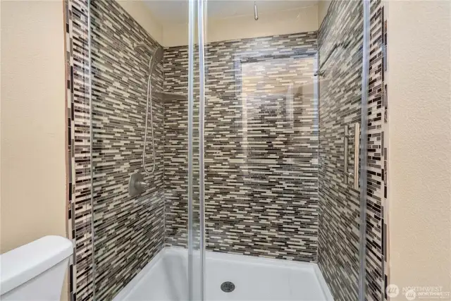 Large walk-in shower!