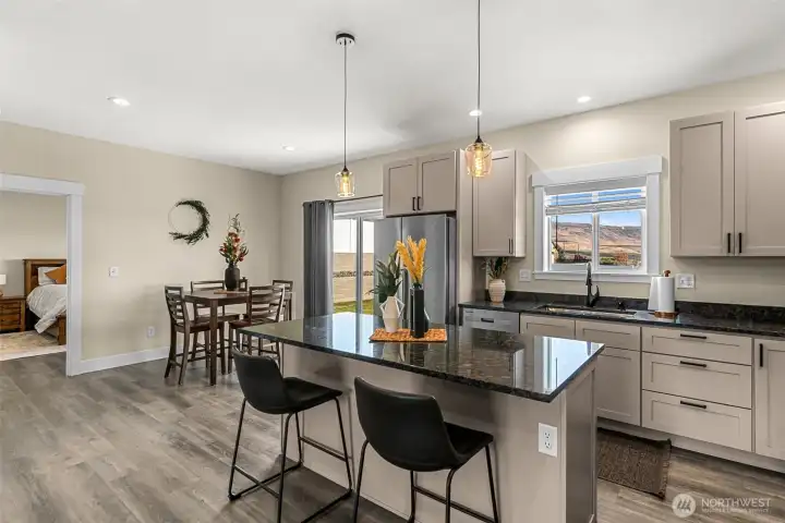 Kitchen island with eating area