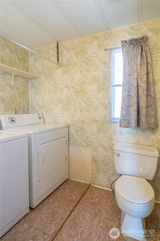 Primary bathroom with W/D