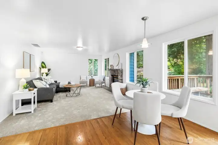 breakfast area to family room
