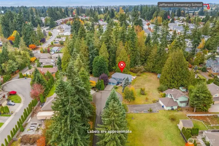 only 3 homes in the Cul de sac.