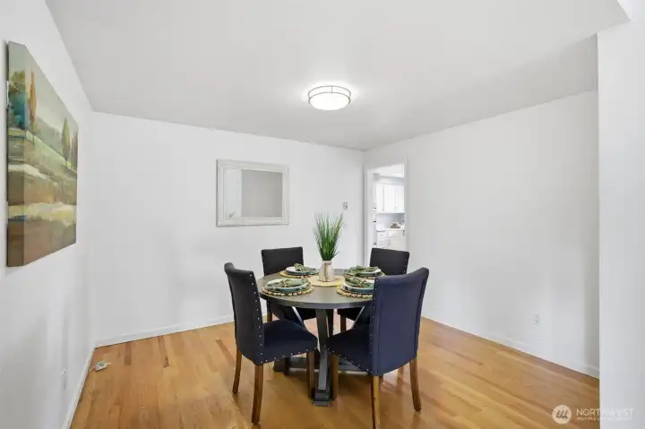 Versatile dining room or flex space—perfect for formal dining, home office, playroom, game room, hobbies, library, music room, or creative studio.