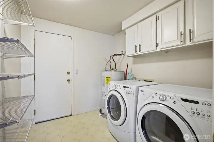 Utility room with extra storage.