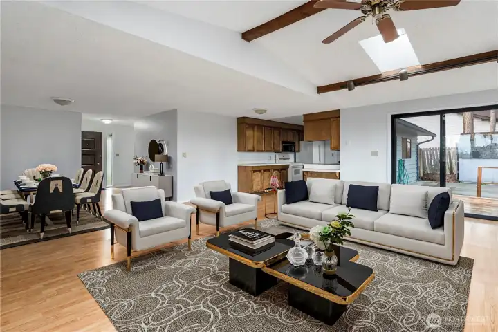 Virtually Staged Great room