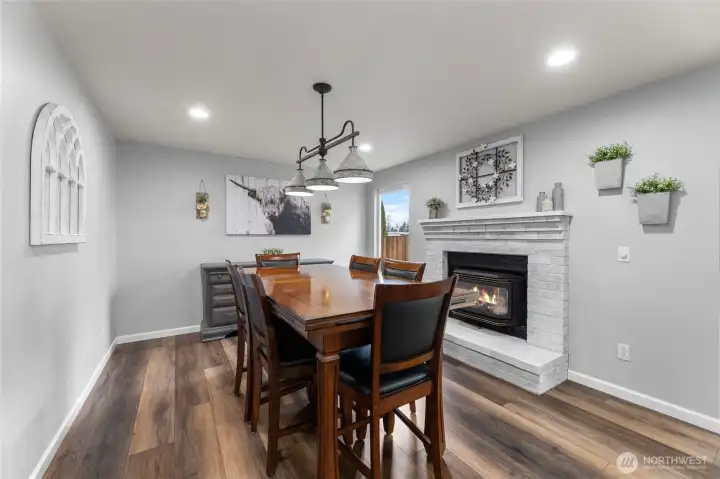 Dining Room with Gas Fireplace