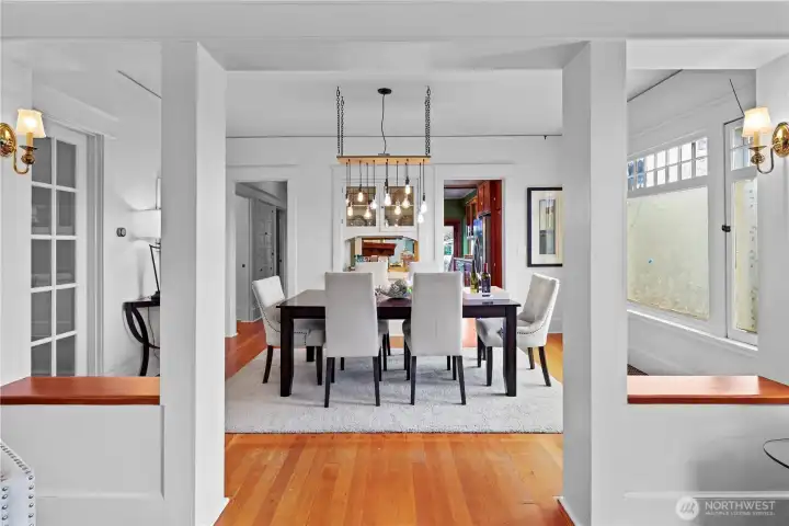 Pass through to the dining room - the den is on the left