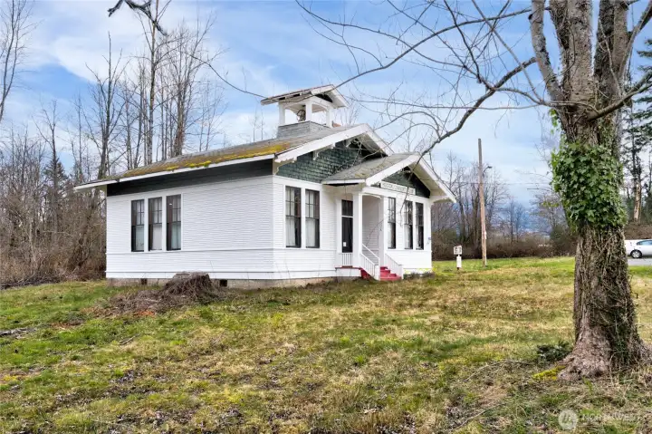 Looking East towards building.