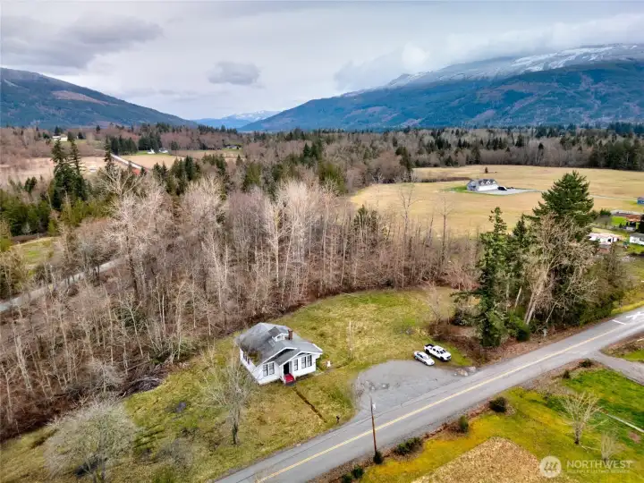 Drone footage of property.