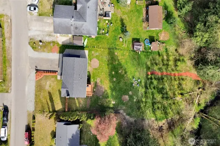 Private backyard retreat surrounded by nature