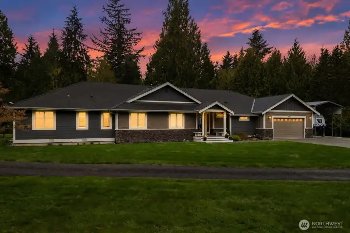 Sprawling 3 bedroom, 2.5 bath one story w/ large shop & a separate 3 bedroom, 2 bath guest apartment on 5.98 acres.