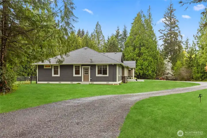 View showing home office entrance.