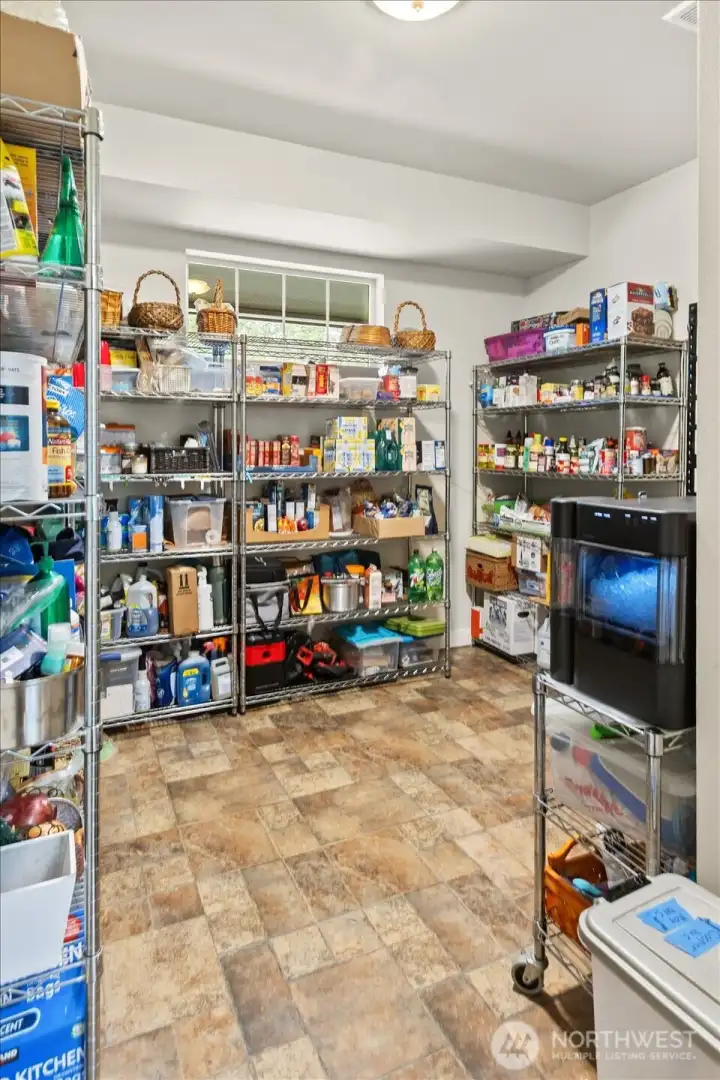 Massive pantry off of kitchen.