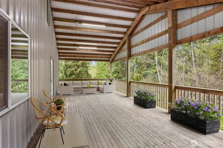 Covered deck for separate guest house.