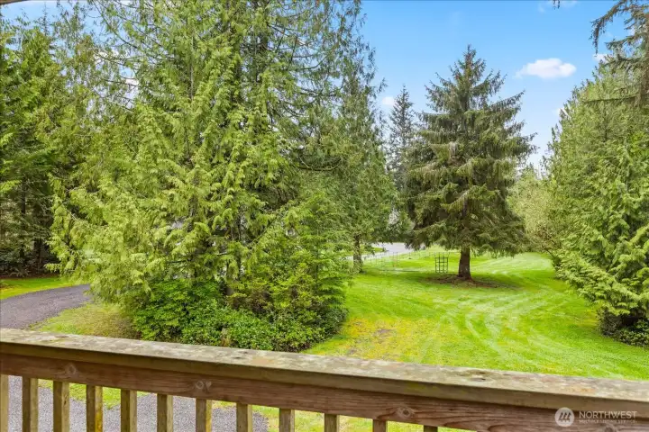 View from guest house toward main home.