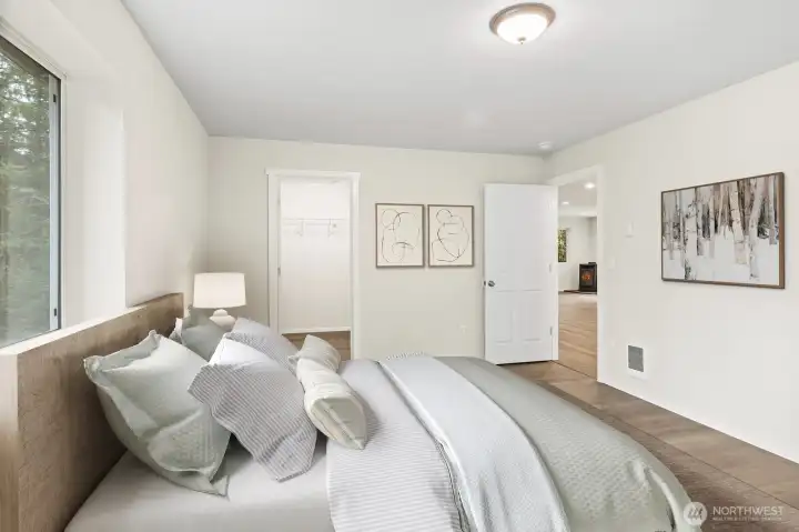 VIRTUALLY STAGED bedroom in DADU.