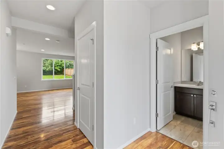 Main level half bath. Interior paint throughout the house 2026.