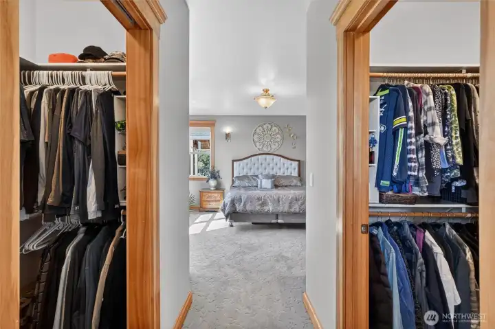 Two walk in closets