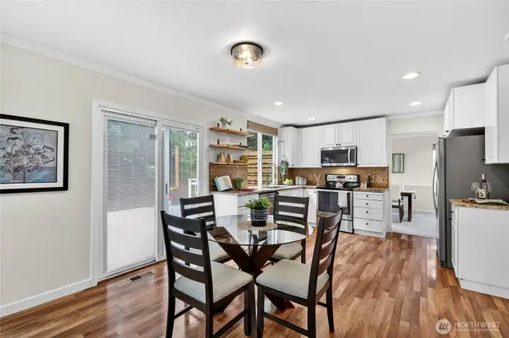 Kitchen with eating space.