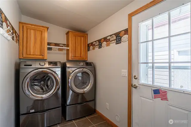 Laundry includes washer and dryer