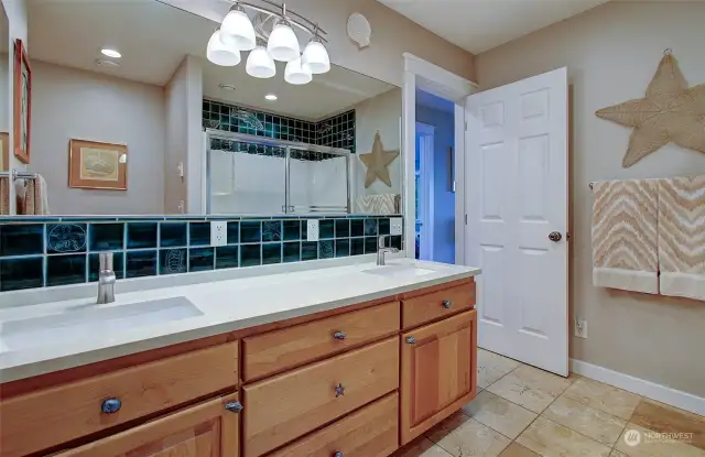 Bathroom #2, dont miss the handcrafted tiles.