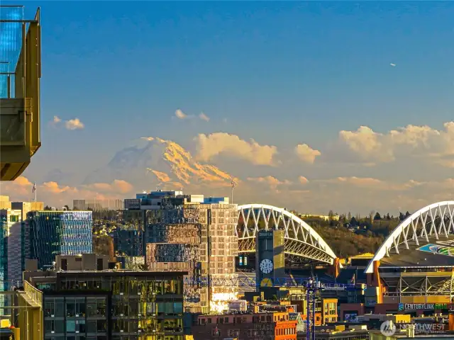 Mt Rainier and stadium View from unit