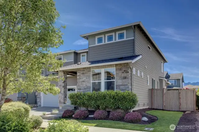 Professionally landscaped yard