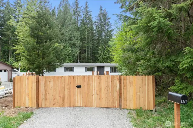 Private gated entrance
