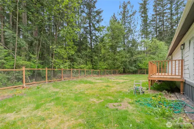 Huge back yard for garden