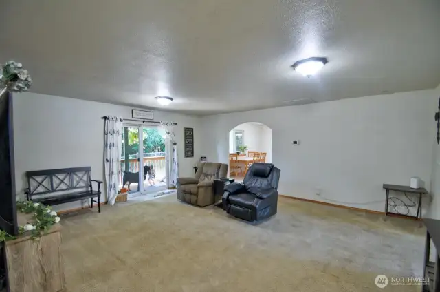 Great room looking toward kitchen.