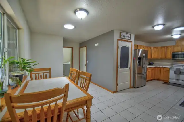 Dining area off kitchen.