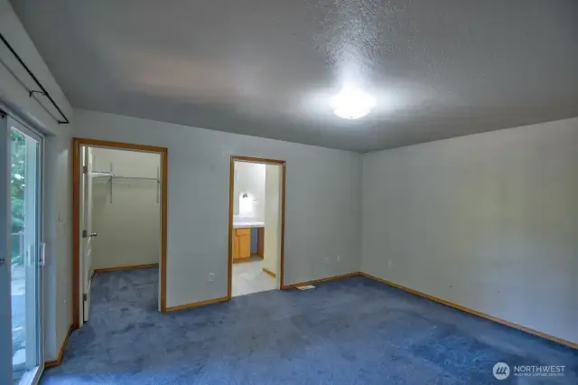 Primary bedroom from doorway.