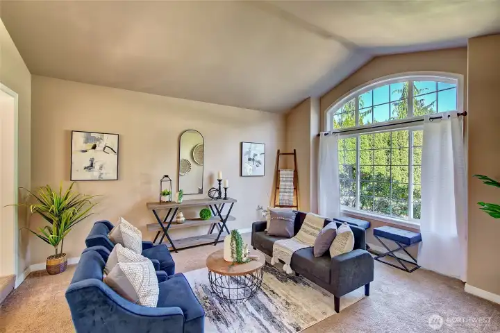 View of living room from the entry.