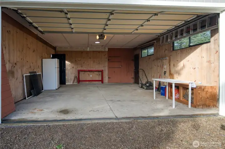 Large 2 car garage