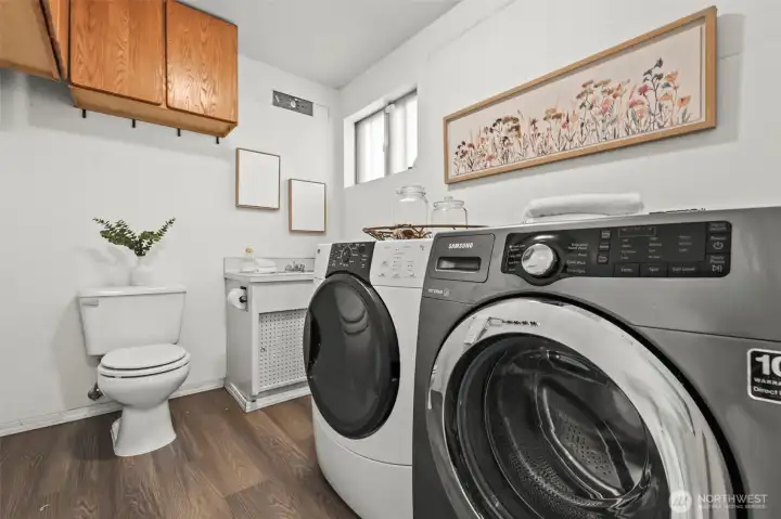 Laundry room with 4th toilet off kitchen