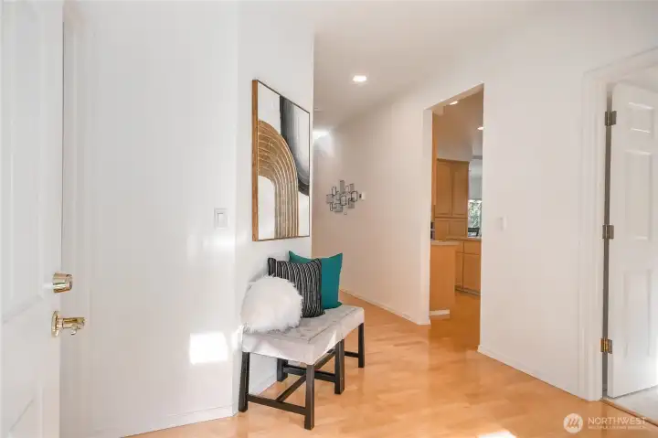 Welcoming entry. Brand new interior paint.