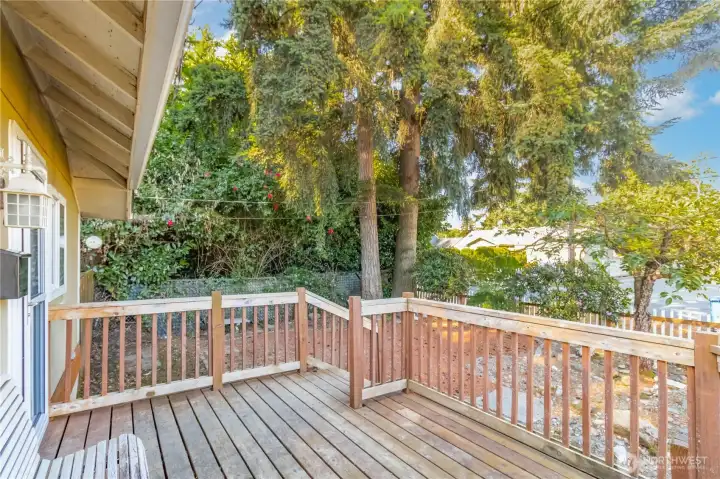 Perfect front deck for morning coffee or evening relaxation.