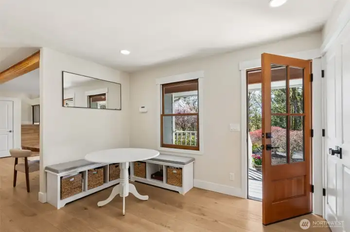 Cozy breakfast nook.