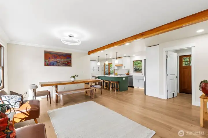 New kitchen, flooring, doors, cabinetry, vanities, fixtures, and appliances installed in 2023.