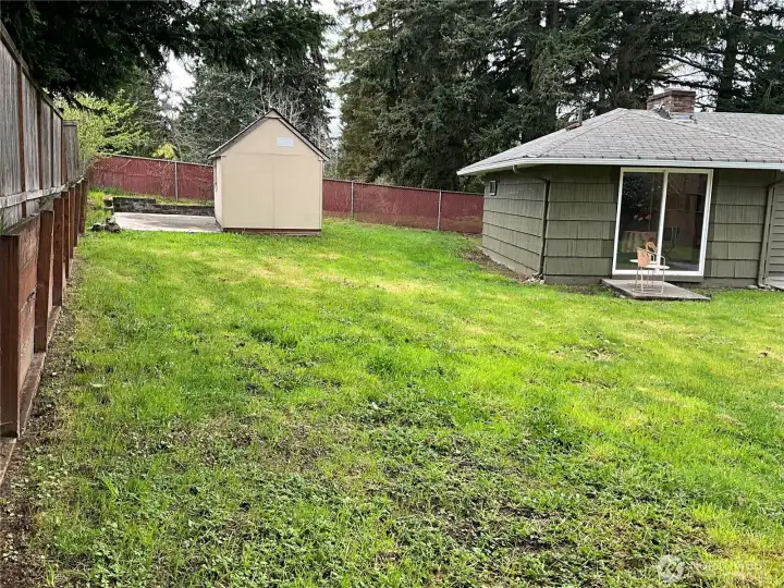 Huge rear yard.