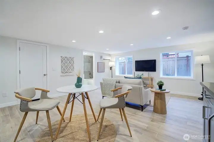 Open floorplan in the ADU