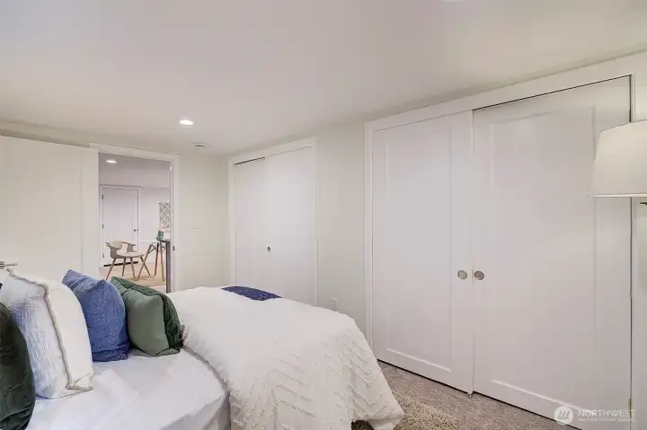 ADU Bedroom #1 with lots of storage